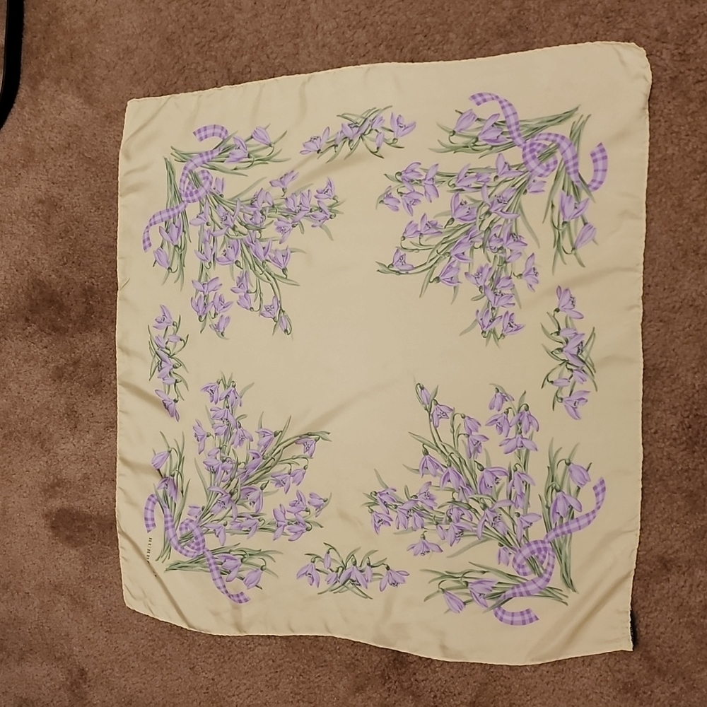 Burberry Silk Floral Square Scarf